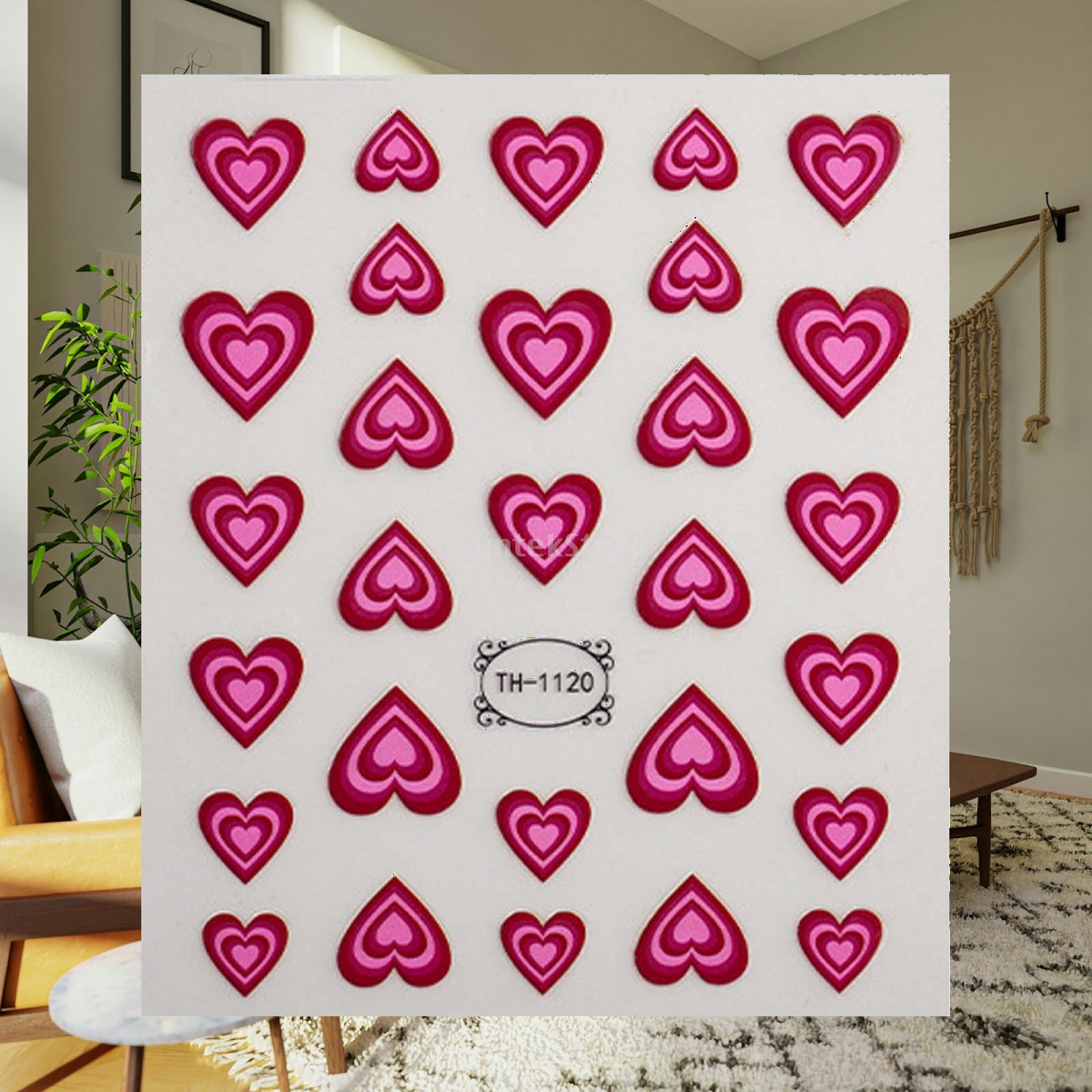 Valentines Day 3D Heart Nail A - Nail Art Valentines Day recension och pris