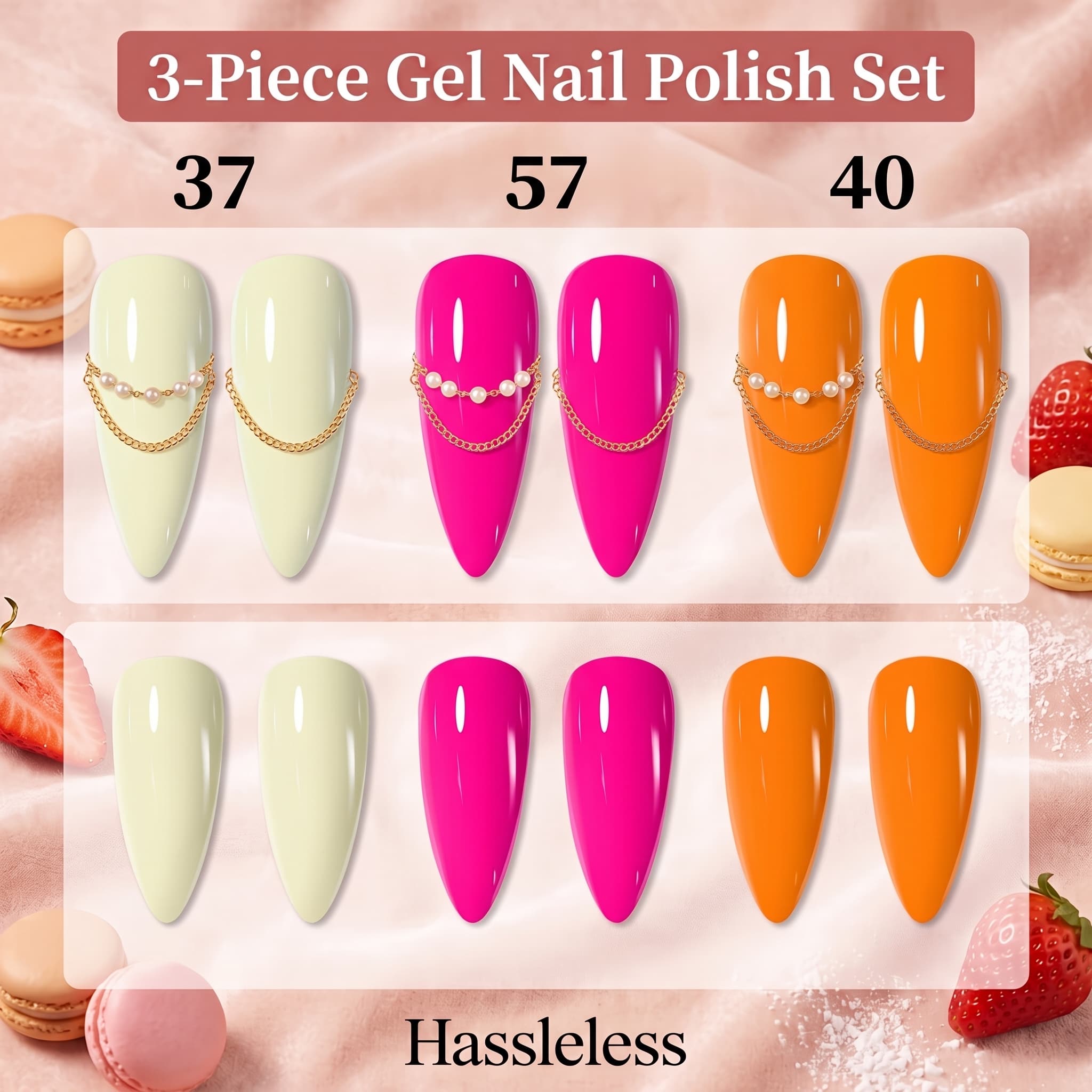 Hassleless Nail Polish Gel 3-P - Nail Art Orange recension och pris