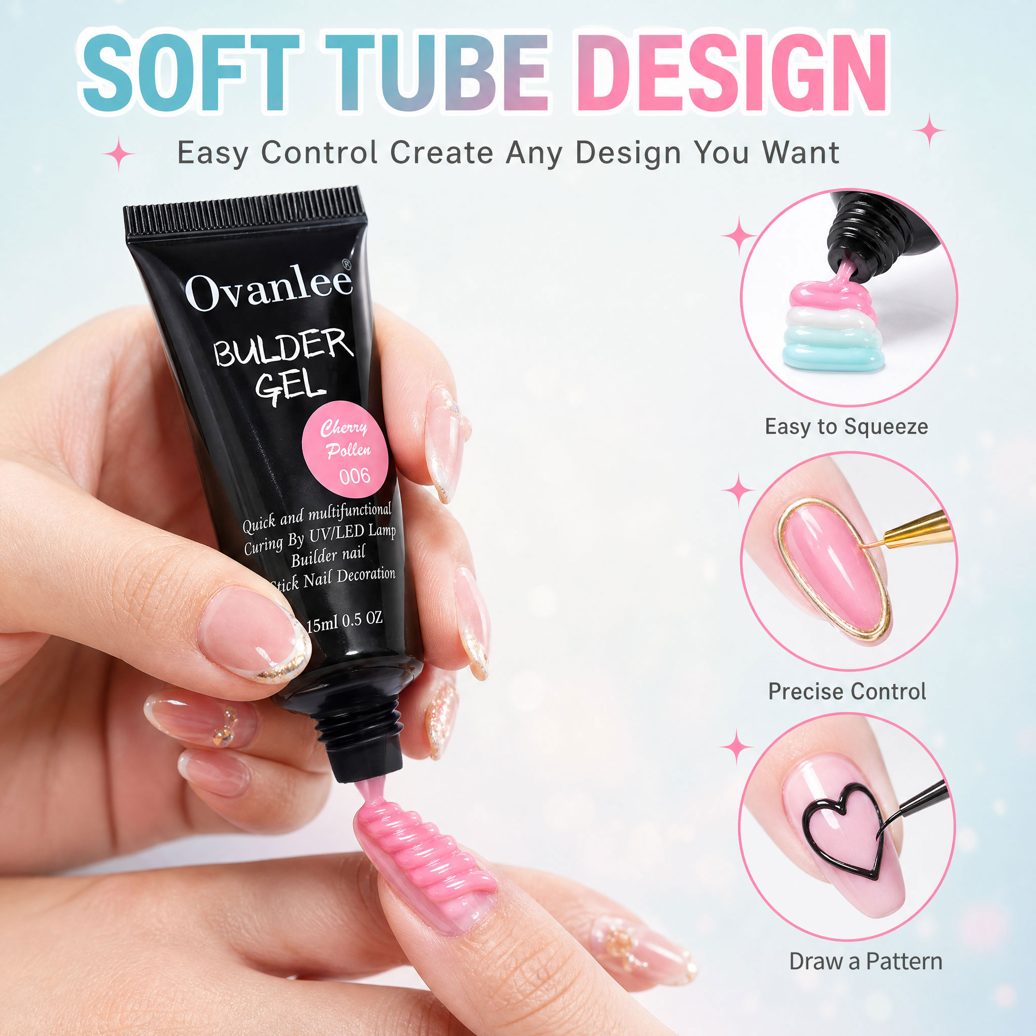 Ovanlee 12-Color 3-in-1 Builde - Nail Art Ombre recension och pris
