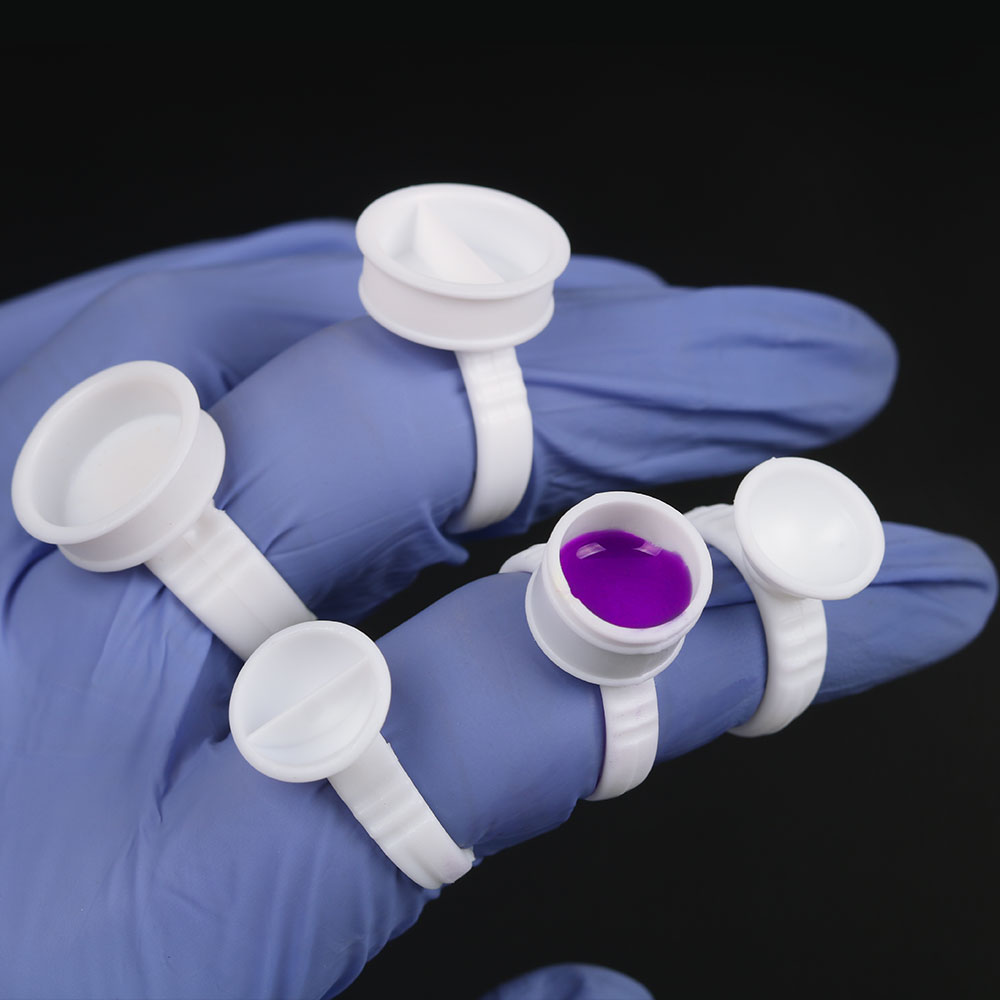 100PCS Tattoo Rings Cups Dispo - Nail Art Ombre recension och pris