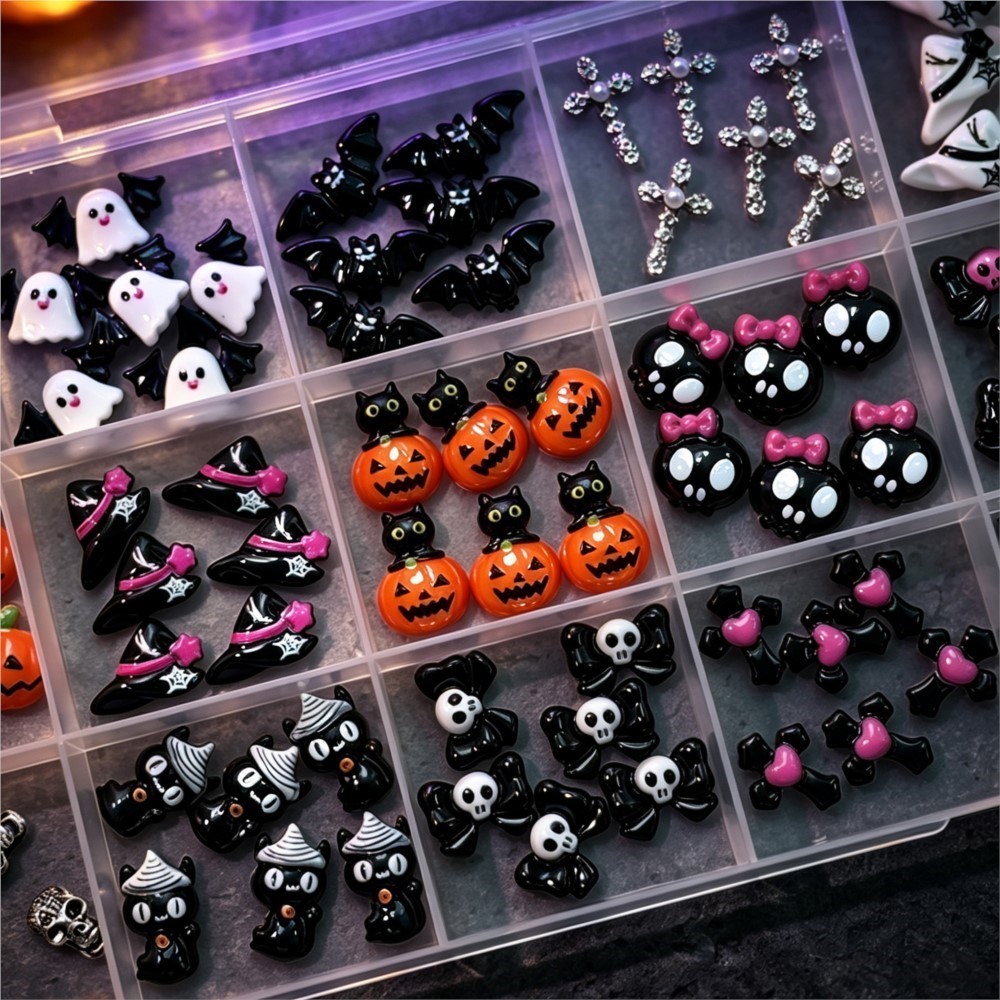 15grid 3D Cute Halloween Pumpk - Nail Art Valentines Day recension och pris
