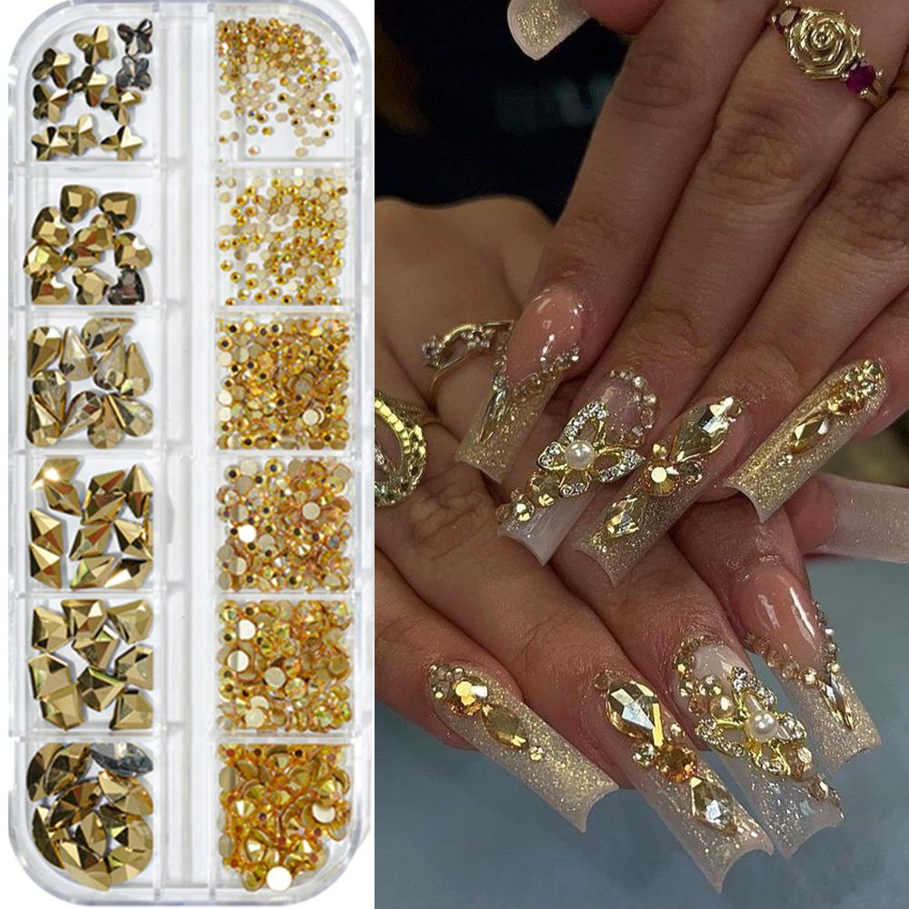 12Grids 3D Pink Nail Art Rhine - Nail Art Valentines Day recension och pris