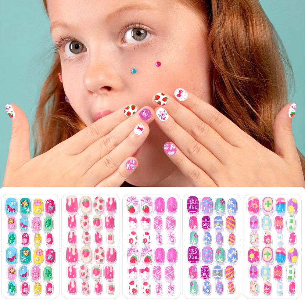 120-Piece 5-Set Candy Kids Pre - Nail Art Pink recension och pris