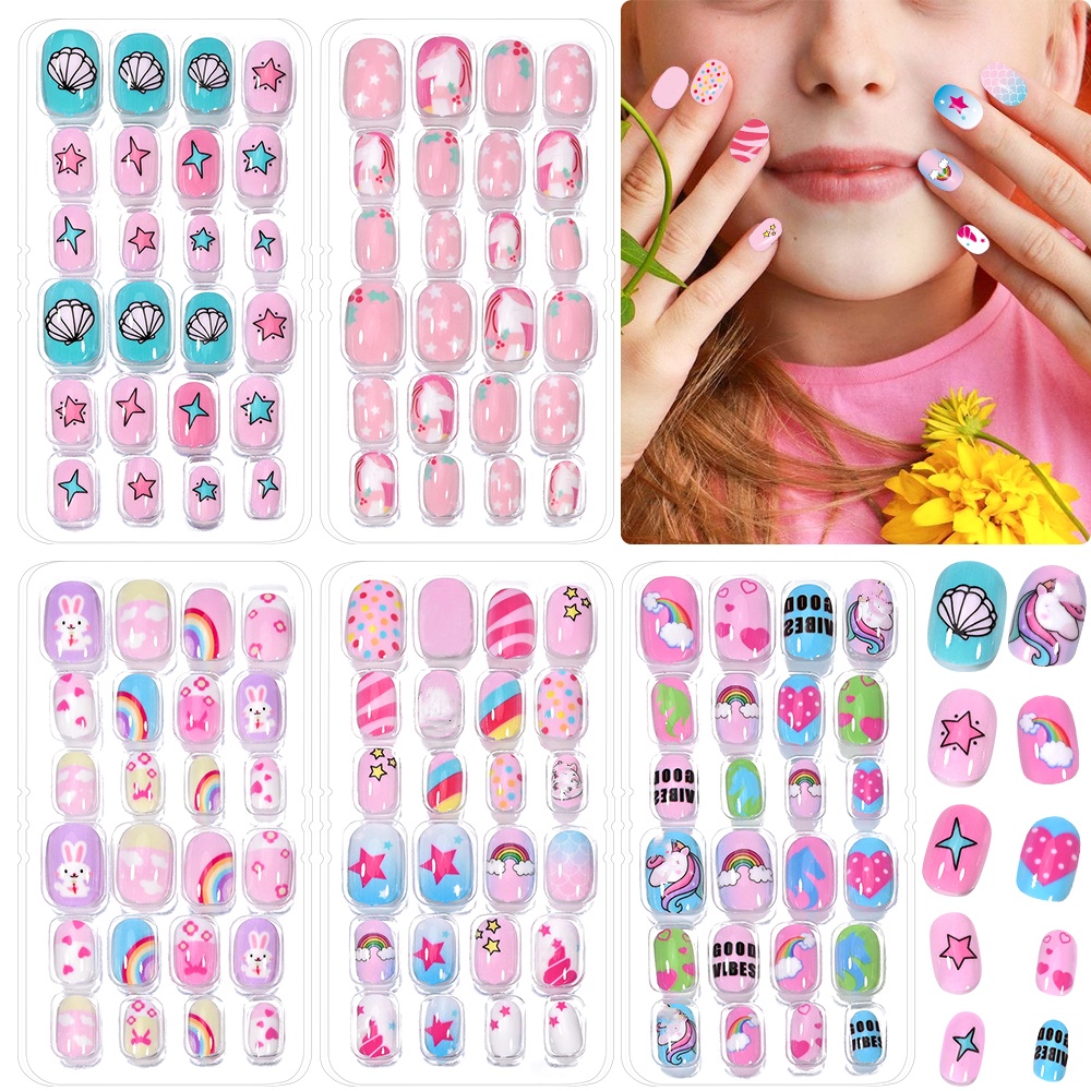 120-Piece 5-Set Candy Kids Pre - Nail Art Pink recension och pris