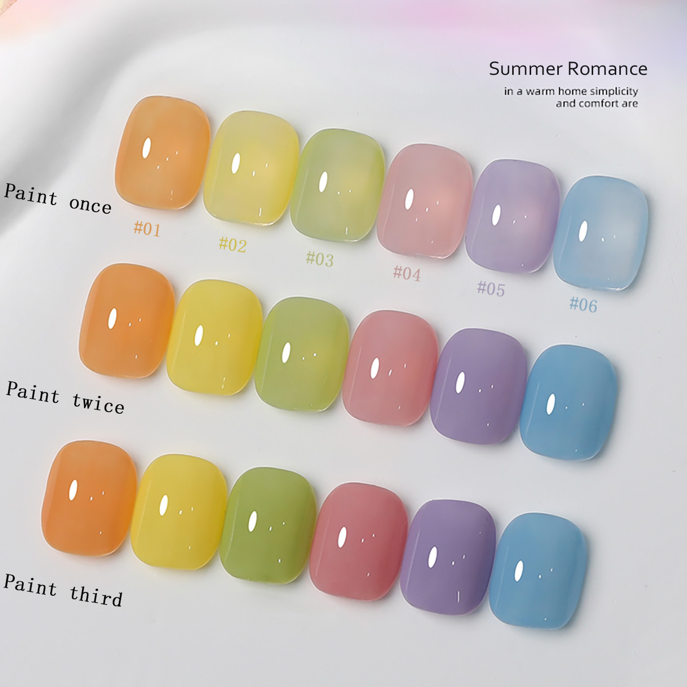 1-6pcs PSK New Macaron Candy O - Nail Art Orange recension och pris